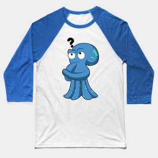 Octopus blue thoughtful Baseball T-Shirt